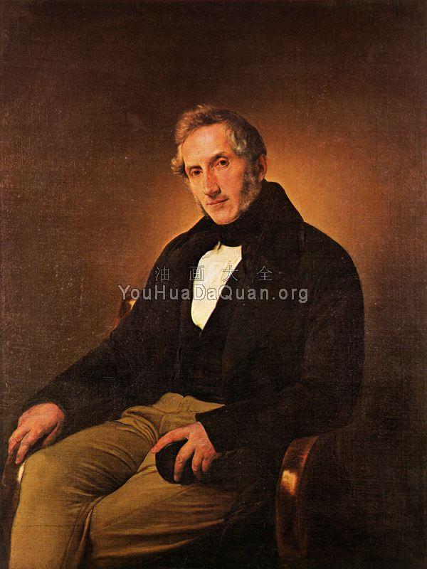 Portrait of Alessandro Manzoni - 弗朗切斯科·海兹